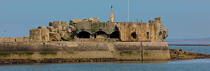 Le fort de l'Est devant Cherbourg. © Philip Plisson / Plisson La Trinité / AA25948 - Nos reportages photos - Ville [50]