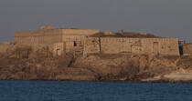 Le fort de Penthièvre sur la presqu'île de Quiberon. © Philip Plisson / Plisson La Trinité / AA26319 - Nos reportages photos - Morbihan