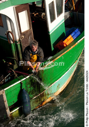 Trawler boat from Trinité - © Philip Plisson / Plisson La Trinité / AA26324 - Photo Galleries - Trawler
