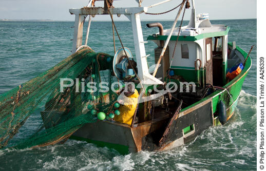 Chalutier Trinitain - © Philip Plisson / Plisson La Trinité / AA26339 - Nos reportages photos - Bateau de pêche