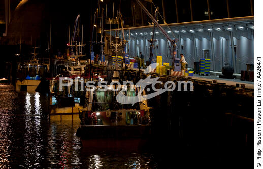 Le port de pêche de Kéroman à Lorient. - © Philip Plisson / Plisson La Trinité / AA26471 - Nos reportages photos - Moment de la journée