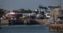 Le port de pêche de Kéroman à Lorient. © Philip Plisson / Plisson La Trinité / AA26512 - Nos reportages photos - Lorient
