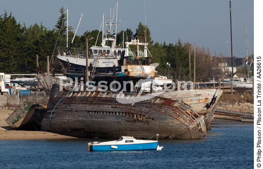 Chantier naval du Magouer à Plouhinec - © Philip Plisson / Plisson La Trinité / AA26615 - Nos reportages photos - Plouhinec