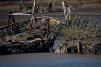 Wreck on the Blavet. © Philip Plisson / Plisson La Trinité / AA26670 - Photo Galleries - River [56]