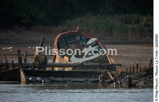 Wreck on the Blavet. - © Philip Plisson / Plisson La Trinité / AA26683 - Photo Galleries - Shipwreck