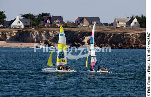 Batz-sur-mer - © Philip Plisson / Plisson La Trinité / AA26867 - Nos reportages photos - Catamaran de sport