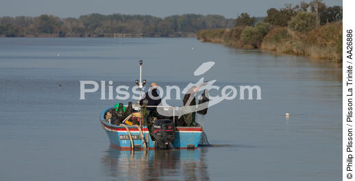 The Loire river - © Philip Plisson / Plisson La Trinité / AA26886 - Photo Galleries - Fisherman