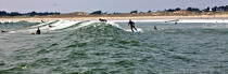 surfing on the beach Plouharnel. © Philip Plisson / Plisson La Trinité / AA26909 - Photo Galleries - Morbihan