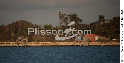 Les cabanes de l'île Madame - © Philip Plisson / Plisson La Trinité / AA27628 - Nos reportages photos - Cabane