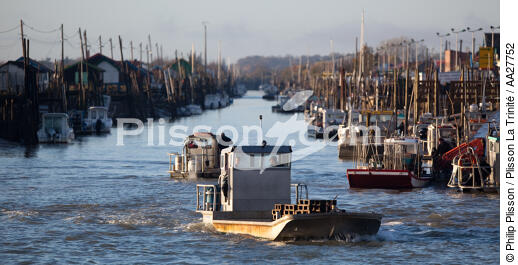 Port de La Tremblade - © Philip Plisson / Plisson La Trinité / AA27752 - Nos reportages photos - Ponton ostréicole