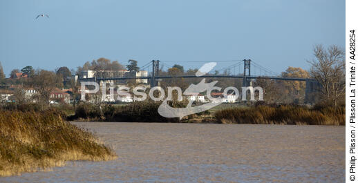 Tonnay-Charente - © Philip Plisson / Plisson La Trinité / AA28254 - Photo Galleries - Suspended bridge