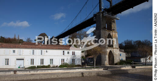 Tonnay-Charente - © Philip Plisson / Plisson La Trinité / AA28262 - Nos reportages photos - Pont suspendu