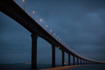 Pont de l'île de Ré © Philip Plisson / Plisson La Trinité / AA28350 - Nos reportages photos - Nuit