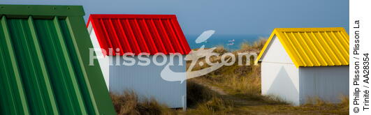 Gouville-sur-mer cabin - © Philip Plisson / Plisson La Trinité / AA28354 - Photo Galleries - Site of interest [50]