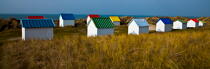 Cabanes de Gouville-sur-mer © Philip Plisson / Plisson La Trinité / AA28358 - Nos reportages photos - Dune