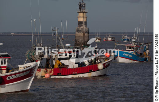 Pêche à la pétoncle,a la tour de Juliar - © Philip Plisson / Plisson La Trinité / AA28450 - Nos reportages photos - De l'île de Ré à la pointe de la Coubre