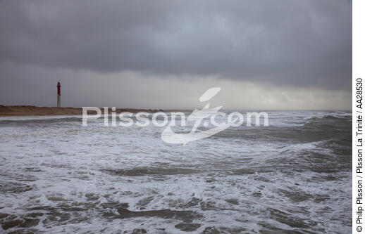 La Coubre beach - © Philip Plisson / Plisson La Trinité / AA28530 - Photo Galleries - Grey sky