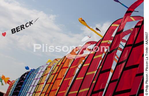 International Meetings of kites in Berck sur Mer [AT] - © Philip Plisson / Plisson La Trinité / AA28607 - Photo Galleries - Nord-Pas-de-Calais