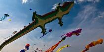 International Meetings of kites in Berck sur Mer [AT] © Philip Plisson / Plisson La Trinité / AA28680 - Photo Galleries - Pas de Calais
