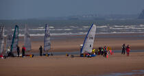 Grand Prix Tanks sailing Omaha Beach [AT] © Philip Plisson / Pêcheur d’Images / AA28745 - Photo Galleries - Sand yachting at Omaha Beach