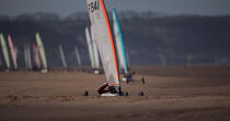 Grand Prix Tanks sailing Omaha Beach [AT] © Philip Plisson / Pêcheur d’Images / AA28753 - Photo Galleries - Sand yachting at Omaha Beach
