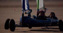 Grand Prix de Chars à voile à Omaha Beach © Philip Plisson / Pêcheur d’Images / AA28757 - Nos reportages photos - Char à voile à Omaha Beach