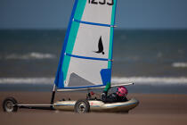 Grand Prix Tanks sailing Omaha Beach [AT] © Philip Plisson / Pêcheur d’Images / AA28761 - Photo Galleries - Sand yachting at Omaha Beach