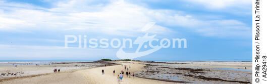 Men Du beach - © Philip Plisson / Plisson La Trinité / AA29418 - Photo Galleries - Trinité-sur-Mer [The]