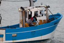 Pêche au Maigre dans l'estuaire de la Gironde © Philip Plisson / Plisson La Trinité / AA29600 - Nos reportages photos - Bateau de pêche