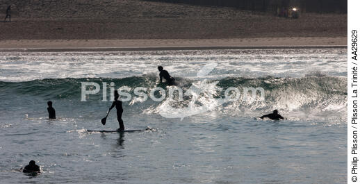 Stand up Paddle - © Philip Plisson / Plisson La Trinité / AA29629 - Photo Galleries - Backlit