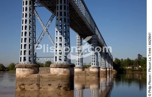 Sur La Dordogne - © Philip Plisson / Plisson La Trinité / AA29641 - Nos reportages photos - Pont