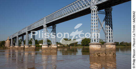 Sur La Dordogne - © Philip Plisson / Plisson La Trinité / AA29642 - Nos reportages photos - Pont