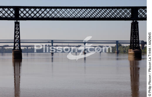 Sur La Dordogne - © Philip Plisson / Plisson La Trinité / AA29645 - Nos reportages photos - Pont