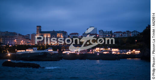 Biarritz - © Philip Plisson / Plisson La Trinité / AA29814 - Nos reportages photos - Nuit