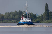 On the Garonne river © Philip Plisson / Plisson La Trinité / AA30129 - Photo Galleries - Tug