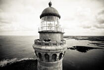 Relève de phare sur l'île Vierge © Guillaume Plisson / Plisson La Trinité / AA30160 - Nos reportages photos - Noir et blanc
