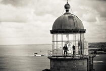 Relève de phare sur l'île Vierge © Guillaume Plisson / Plisson La Trinité / AA30184 - Nos reportages photos - Noir et blanc