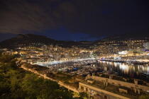 Monaco, vu du ciel. © Guillaume Plisson / Plisson La Trinité / AA30201 - Nos reportages photos - Nuit