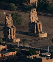 Les colosses de Memnon © Philip Plisson / Plisson La Trinité / AA30265 - Nos reportages photos - Egypte