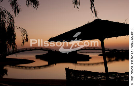 El Gouna en Egypte sur la mer Rouge - © Philip Plisson / Plisson La Trinité / AA30418 - Nos reportages photos - Coucher de soleil