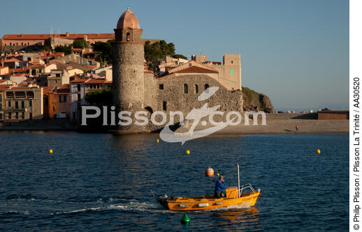 Collioure - © Philip Plisson / Plisson La Trinité / AA30520 - Nos reportages photos - Bateau de pêche