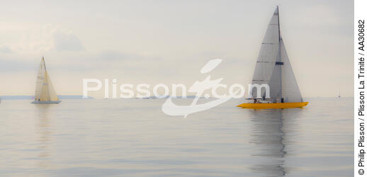 Open de France 6 mètres JI en Baie de Quiberon. - © Philip Plisson / Plisson La Trinité / AA30682 - Nos reportages photos - Mer