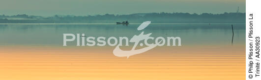 Petit matin dans le Golfe du Morbihan - © Philip Plisson / Plisson La Trinité / AA30923 - Nos reportages photos - Ponton ostréicole