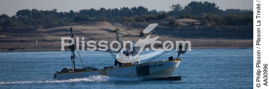 Bateau de pêche devant Le Grau du Roi - © Philip Plisson / Plisson La Trinité / AA30996 - Nos reportages photos - Bateau de pêche