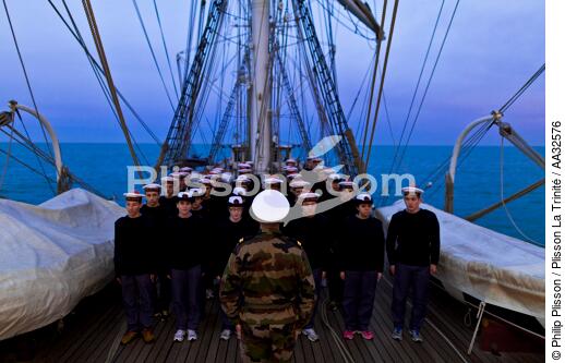 L'Ecole des Mousse à bord du Belem - © Philip Plisson / Plisson La Trinité / AA32576 - Nos reportages photos - Grand voilier