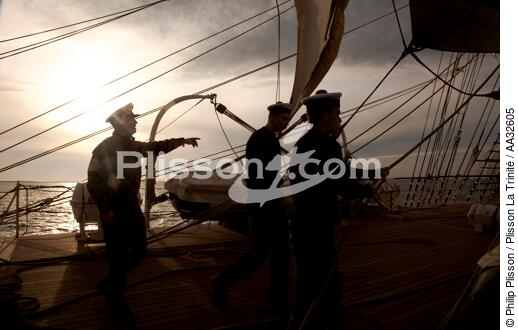 L'Ecole des Mousse à bord du Belem - © Philip Plisson / Plisson La Trinité / AA32605 - Nos reportages photos - Grand voilier