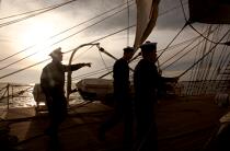 L'Ecole des Mousse à bord du Belem © Philip Plisson / Plisson La Trinité / AA32605 - Nos reportages photos - Grand voilier