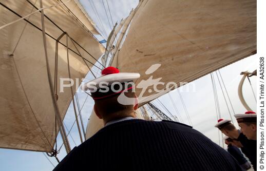 L'Ecole des Mousse à bord du Belem - © Philip Plisson / Plisson La Trinité / AA32638 - Nos reportages photos - Les Grands voiliers