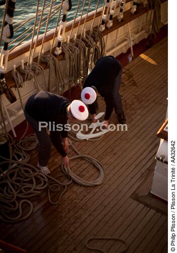 L'Ecole des Mousse à bord du Belem - © Philip Plisson / Plisson La Trinité / AA32642 - Nos reportages photos - Grand voilier