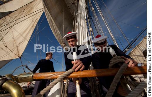 L'Ecole des Mousse à bord du Belem - © Philip Plisson / Plisson La Trinité / AA32645 - Nos reportages photos - Grand voilier